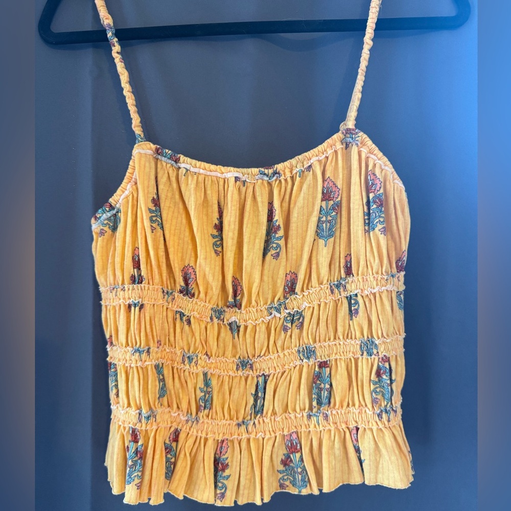 Free People Yellow tank top